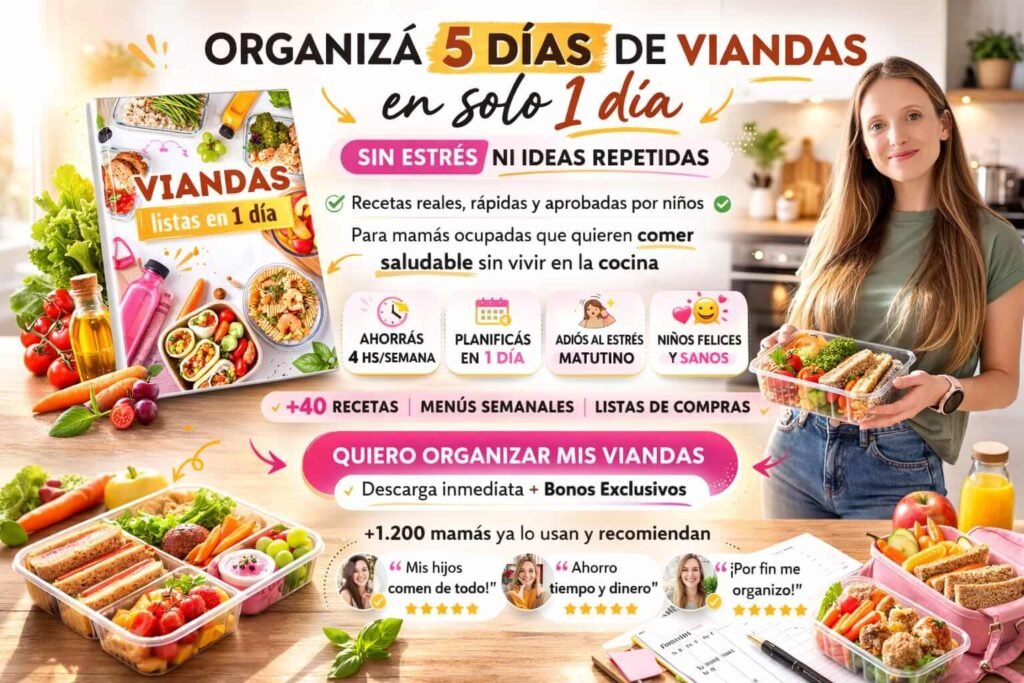 meriendas y viandas para toda la semana para mamas ocupadas