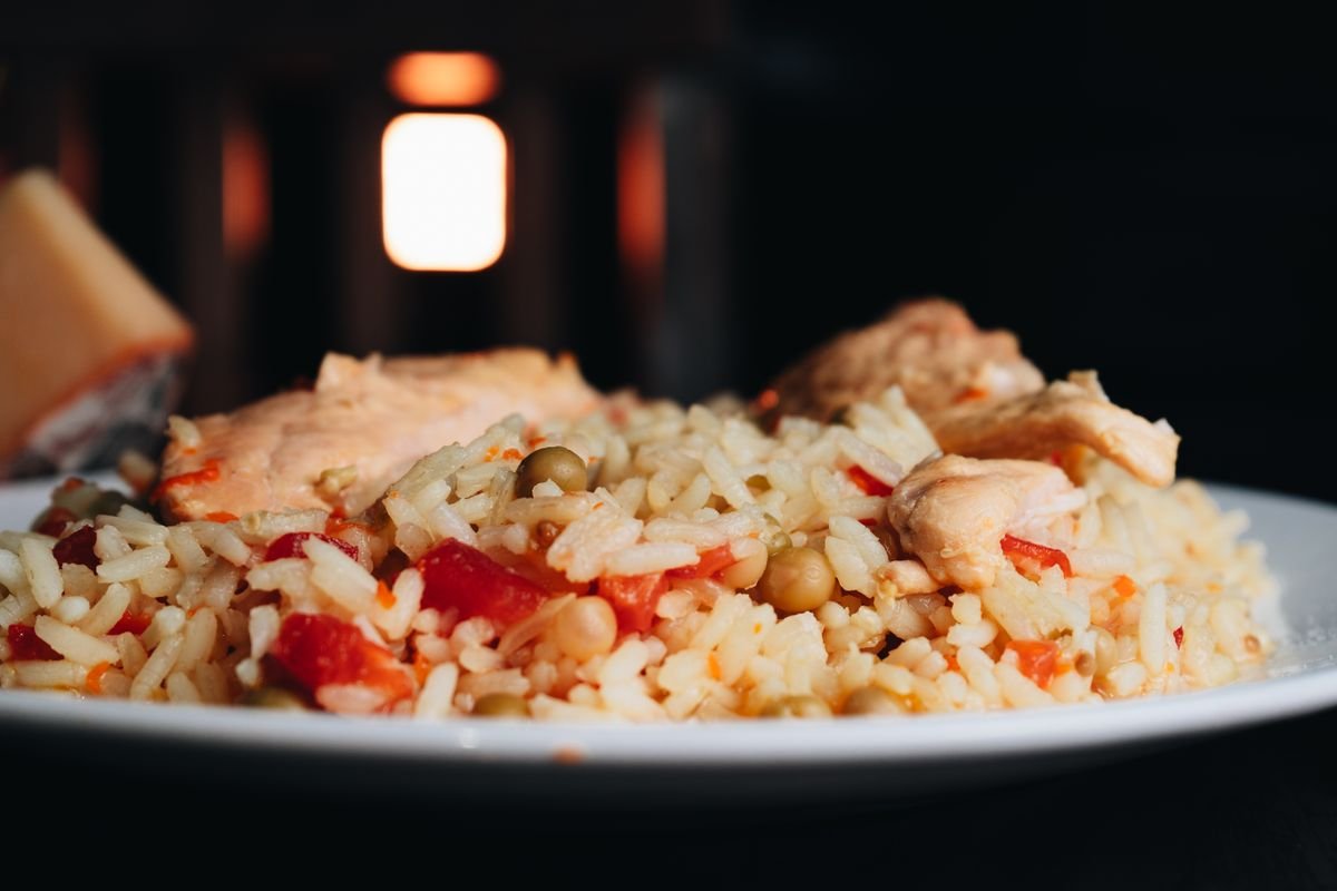 Pollo a la cacerola con arroz