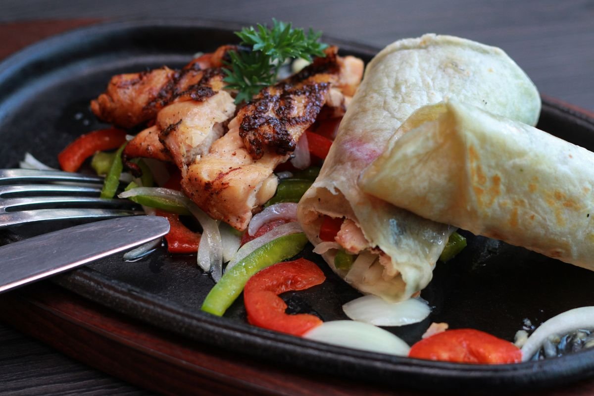 Wraps de pollo con vegetales
