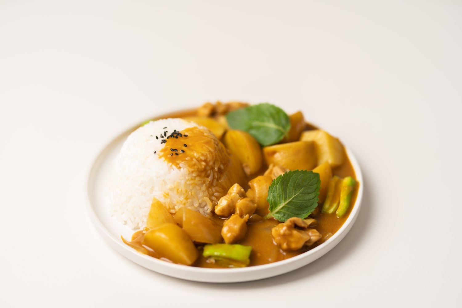 Pollo al curry con arroz