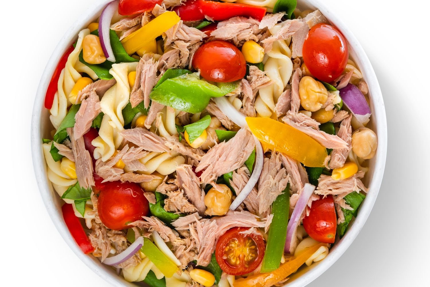 Fideos con atún y tomate