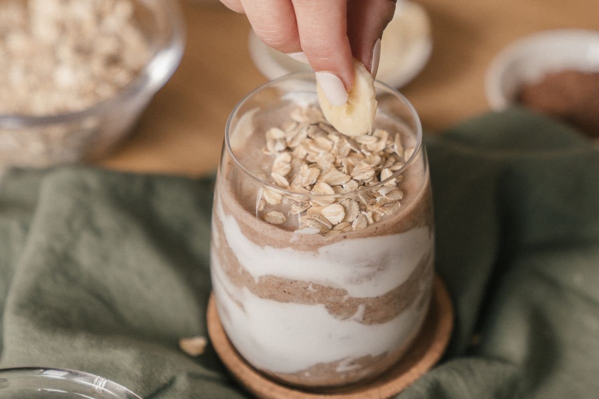 Licuado de banana y avena